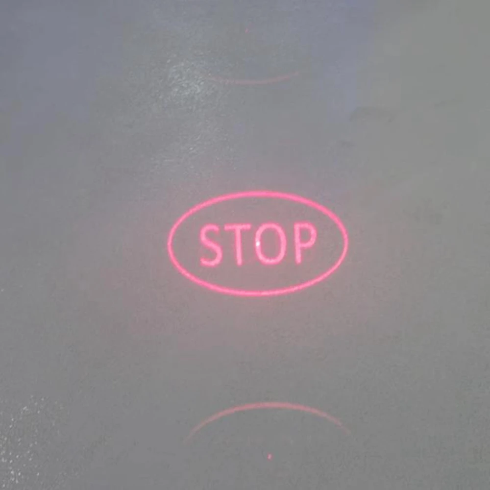 STOP icon laser Triangle Warning icon effect Red laser module