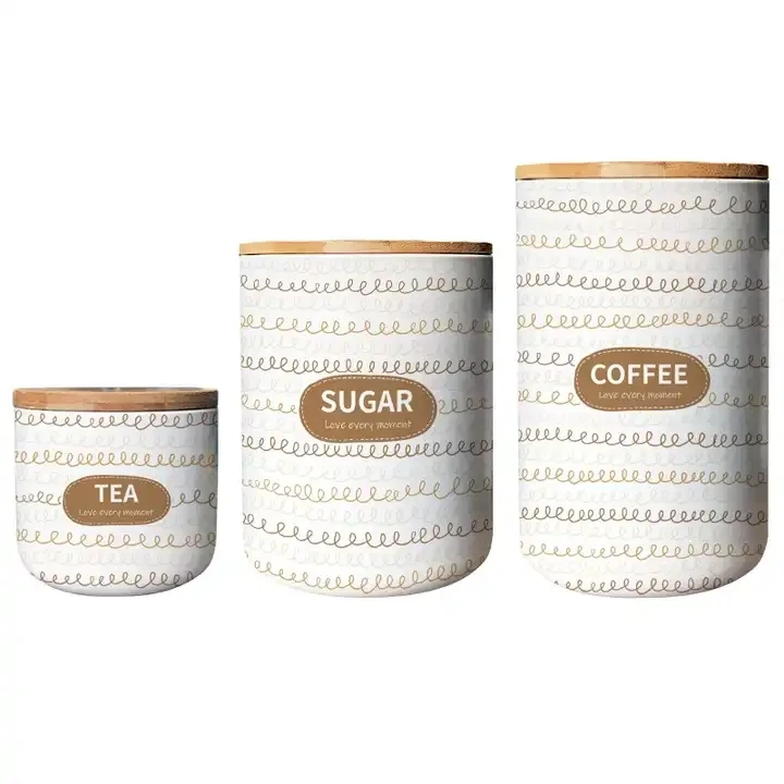 Gorgeous 400ml with Measuring Spoon Moist Proof Dust Free Build in Spoon Holder Avoid Mess Salt Box Sugar Bowl Christmas Luxury