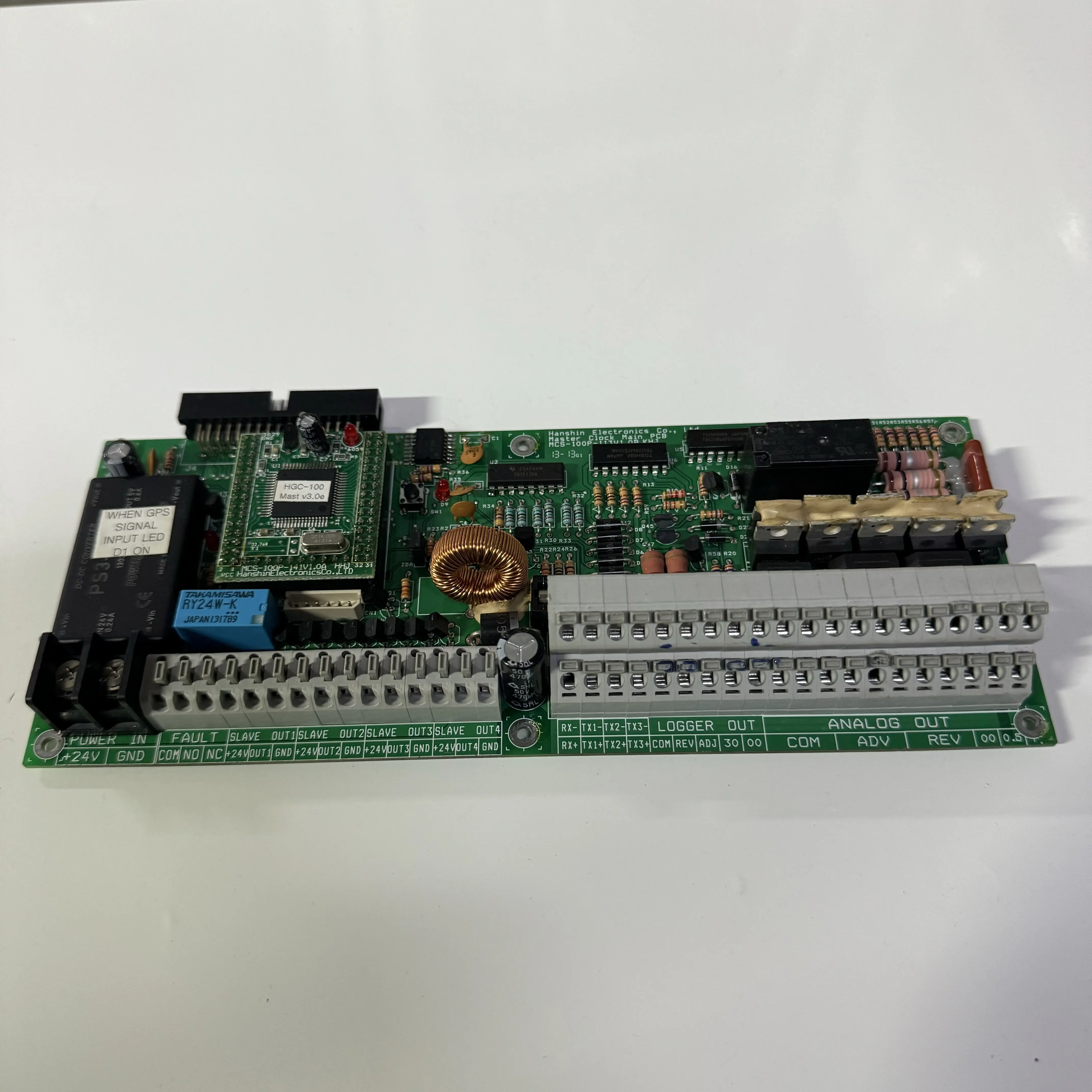 Hanshin Electronics Master Clock Main PCB MCS-100P-113V1.0B KHJ