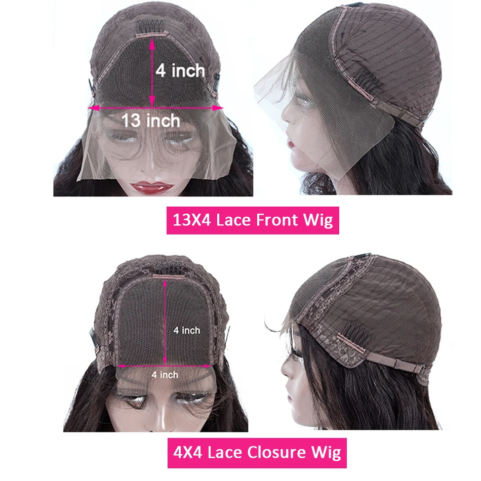 Hot Selling Fashionable natural colored 13*4 transparent swiss lace frontal human hair wigs for black women hd lace frontal wig