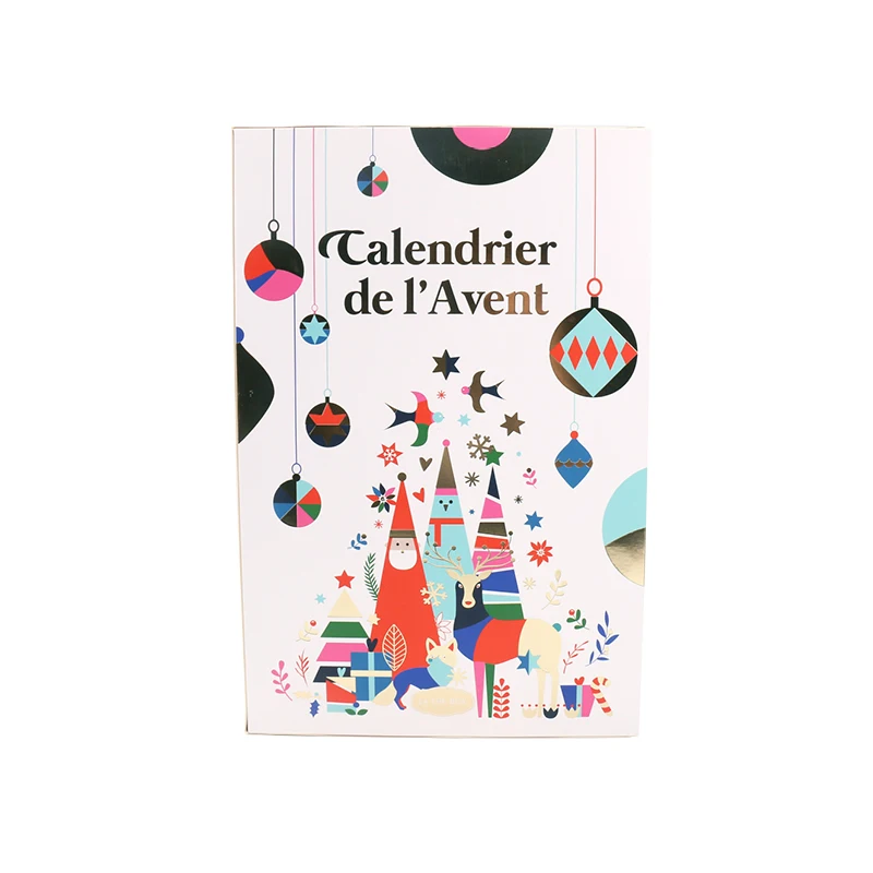 wholesale custom cheap cardboard advent calendar packaging box new year calendar box ramadan calendar box with blister