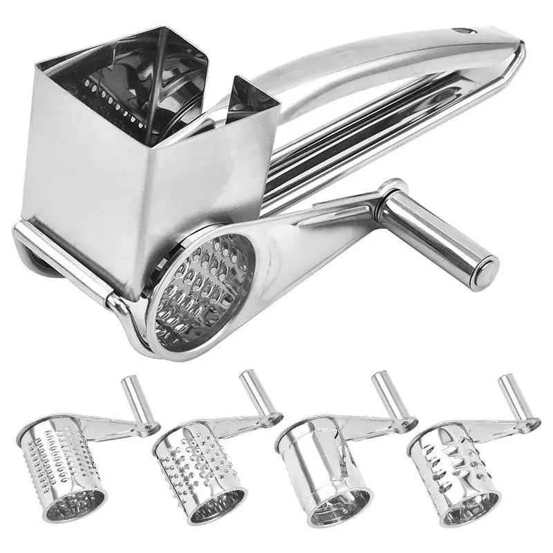 Butter Grater Stainless Steel Manual Rotary Cheese Grater With Handheld Drum Kitchen Gadget