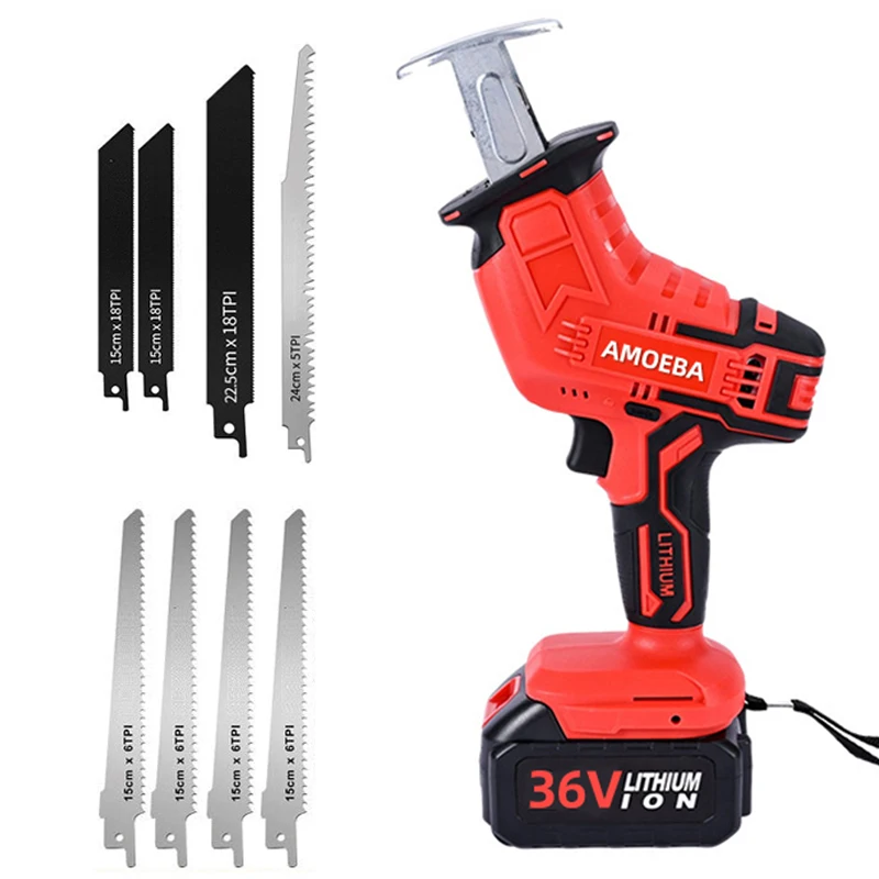 Hot Selling Original LI-Ion Battery Powered Multi-Function Reciprocating Saw for Metal Wood Meat Bone Pipe Cutting