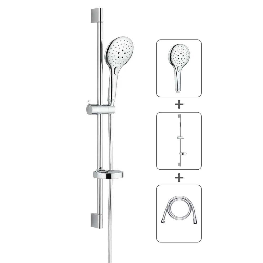 
1.2m 1.5m 2m Non-toxic Leakproof Handheld Shower Head Hose Flexible Anti-Kink PVC Silver Grey Shower Hose 