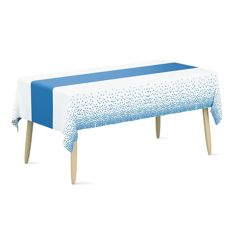 Custom Disposable Plastic Tablecloth Rectangular Oilproof Table Cover Home Indoor Outdoor Events Holiday Parties Decoration