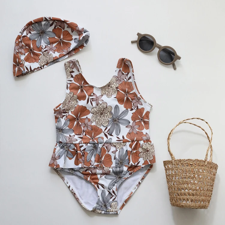 New Style Girls Swimwear Bathing Suits Baby Swimsuit Girls Ruffle Bikini Children Swimsuit Beachwear