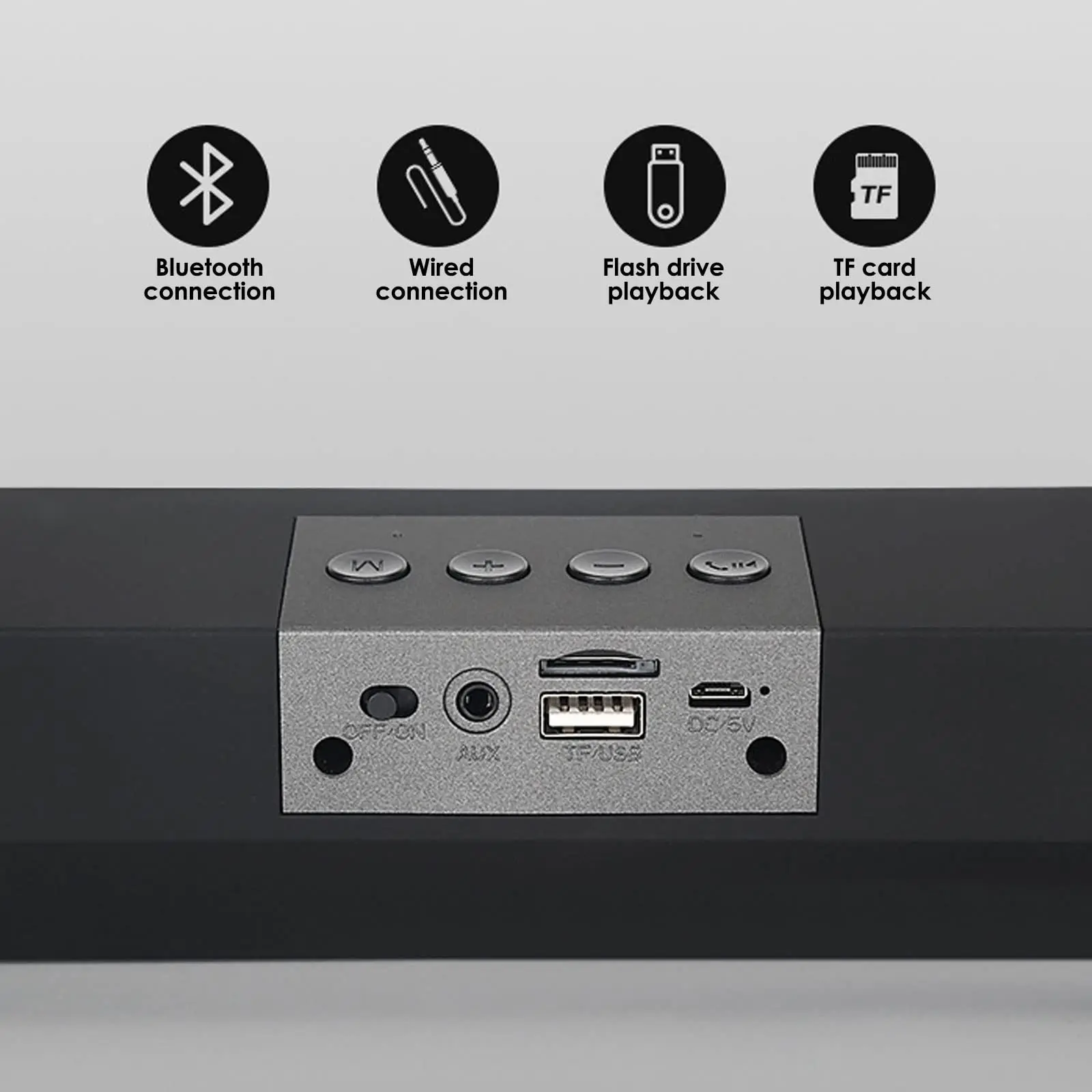 Gaming Speakers Bluetooth speaker Portable RGB  Sound Bar Aux Wireless Desktop Speakers for PC TV