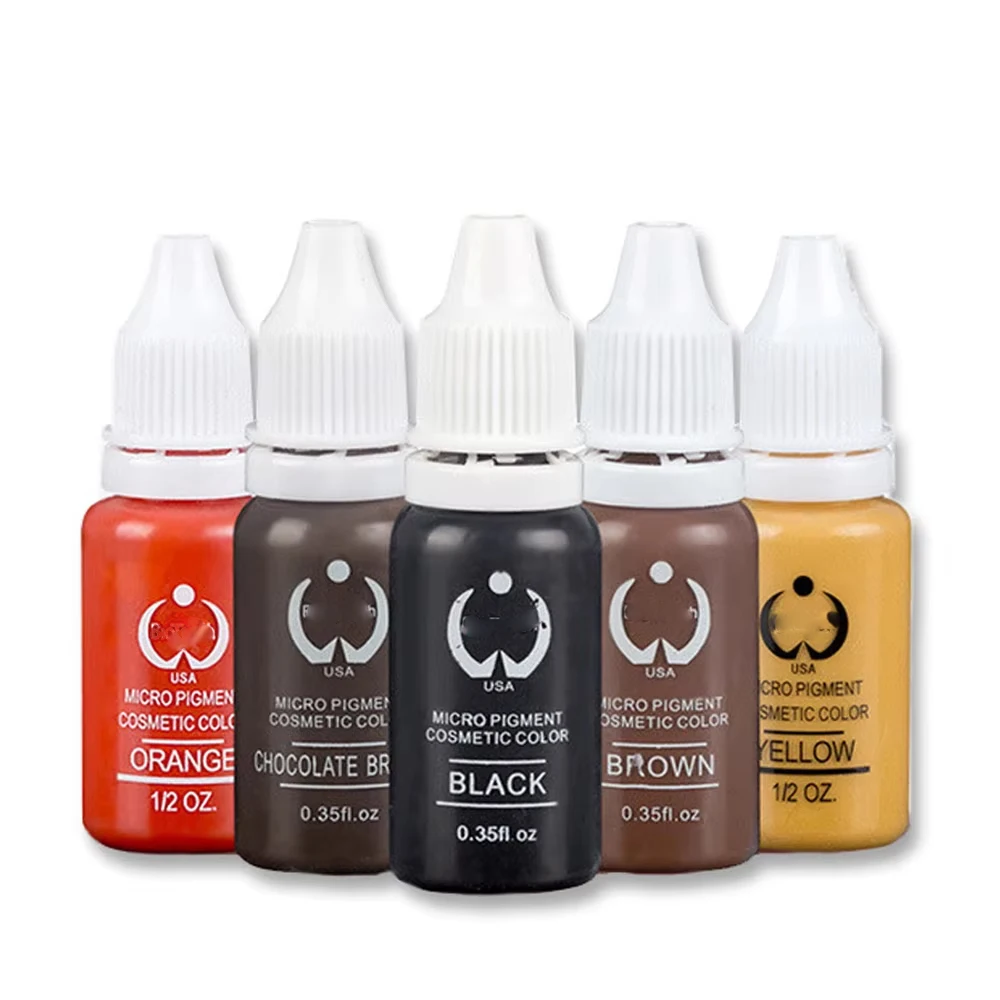 Professional Custom Logo Training Practice PMU Pigment Eyeliner Lip Eyebrow Tattoo Color Body Beauty Permanent Makeup Pigment