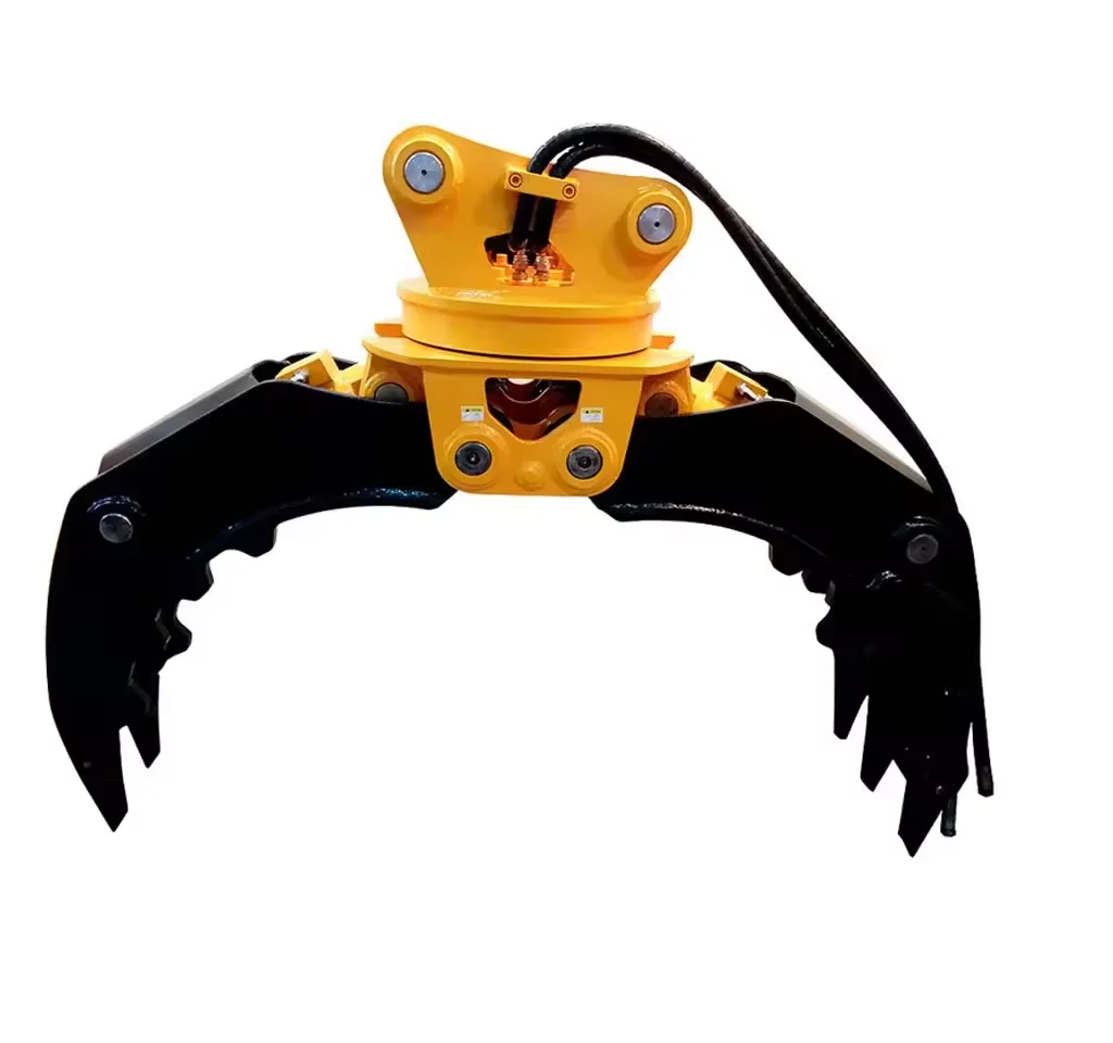 OEM Excavator Hydraulic Grapple Rotating Wooden Grapple For 12-24ton Forestry Machine