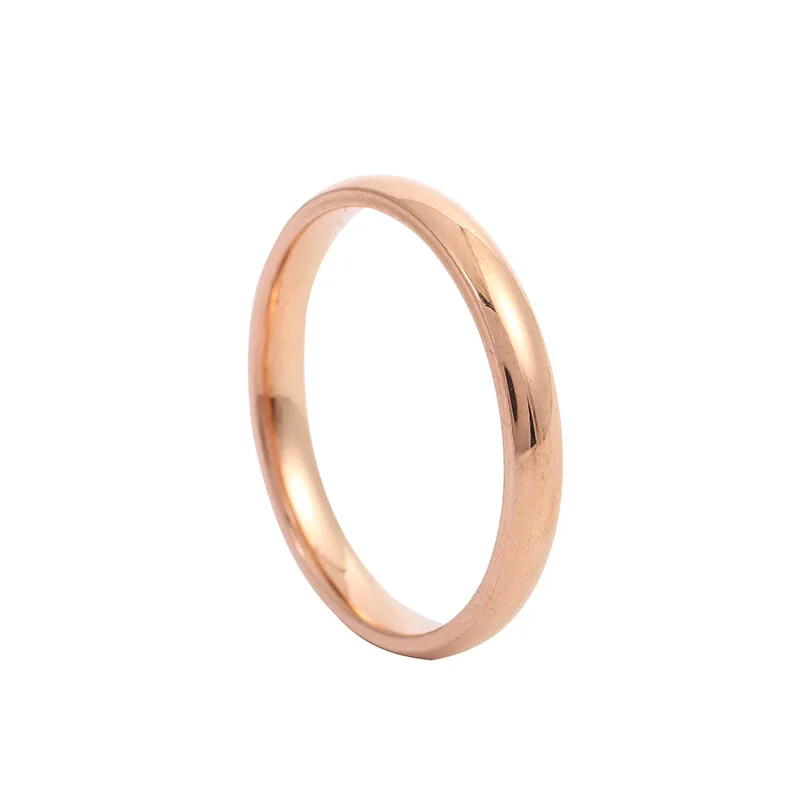 Factory Price Jewelry Wholesale 18K Gold Plated Cheap Finger Rings 1mm Wide Stainless Steel Rings for Women