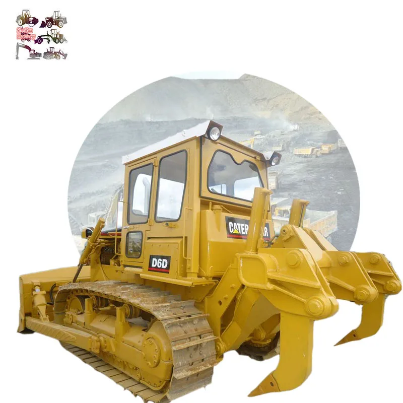 Гусеничный бульдозер CAT D6D гусеничный б/у дешевый в Шанхае Китай