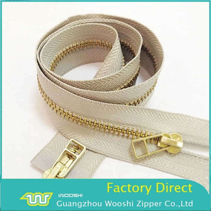 Professional zipper factory metal big teeth zipper with fashion auto lock slider