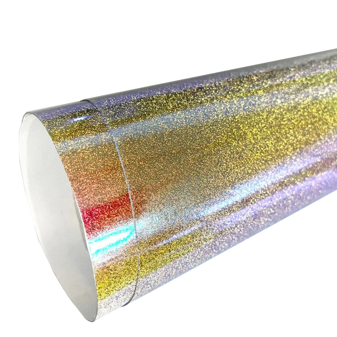 Wholesale  Heat Transfer Vinyl,  TPU holographic shining powder , htv for clothing, bags or shoes