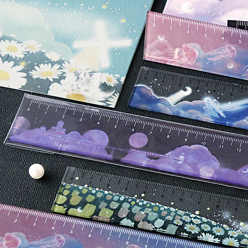 4 вида конструкций Ins акриловая линейка многофункциональный DIY Инструменты для рисования студентов линейки двойная пошлина школьные канцелярские принадлежности Эсколар