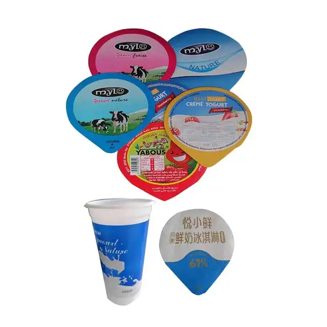 Die cutting embossing coating PP lacquer AL sealing foil lid for disposable cup