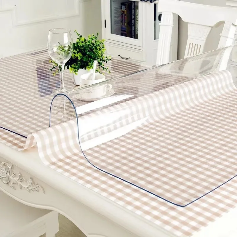 Hot Selling Super Clear Plastic Transparent Table cover Round Tablecloth PVC Sheet Rolls Film