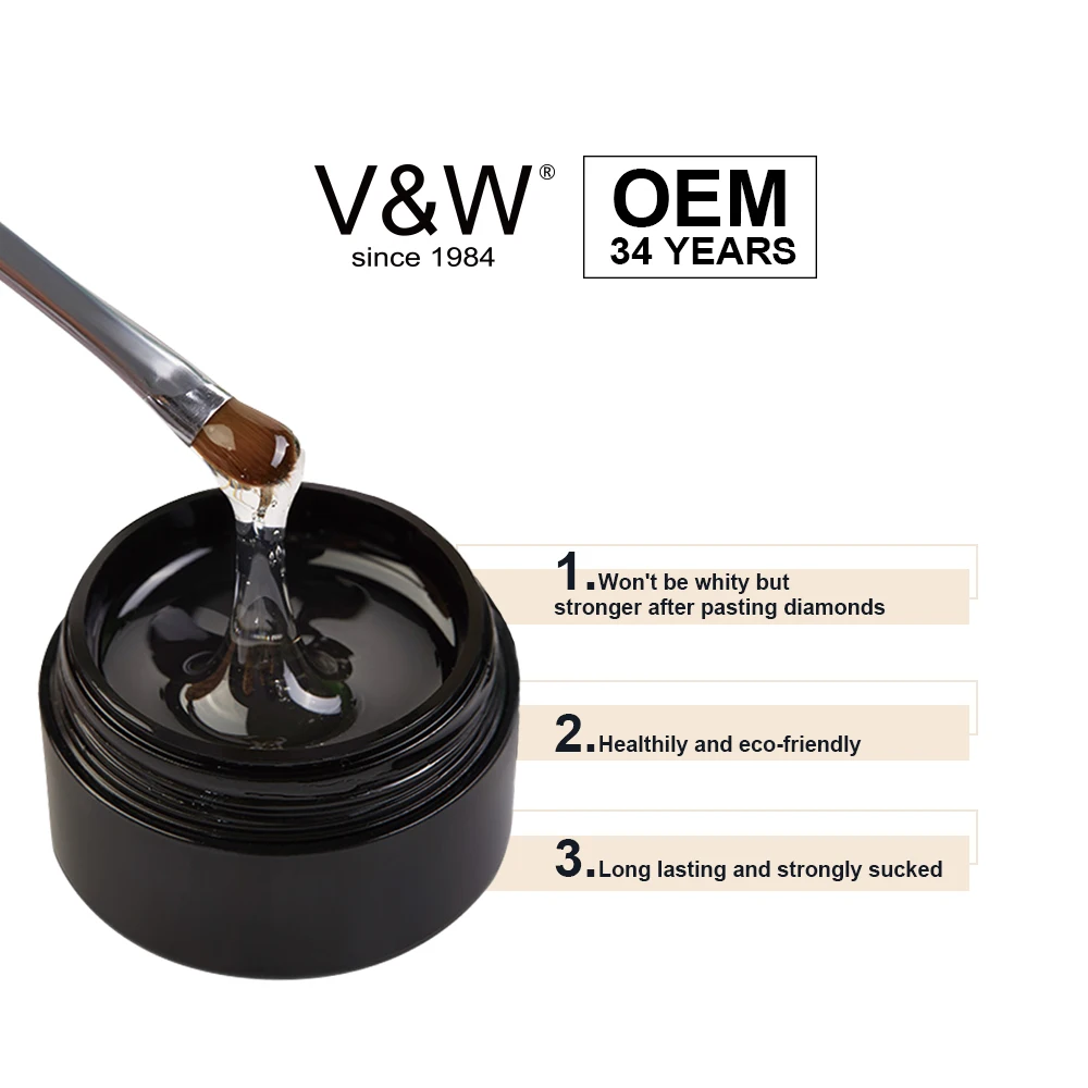 V&W OEM UV/LED Curable Gel Polish Glue For Nail Accessory