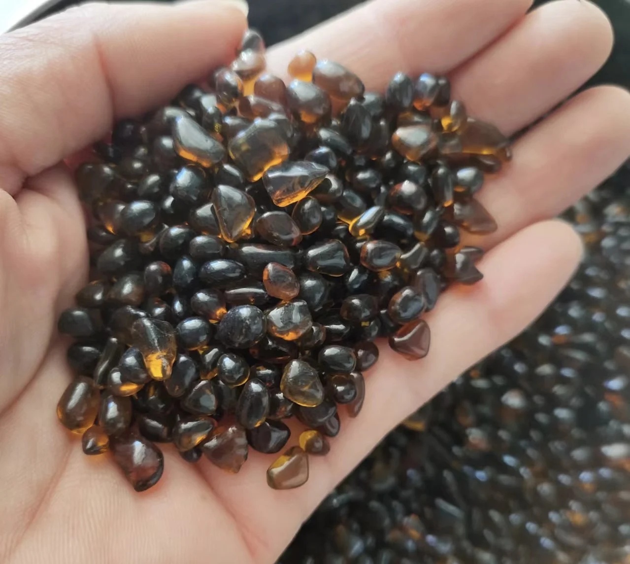 Outdoor villa decoration 6-9mm colored bead glass ball