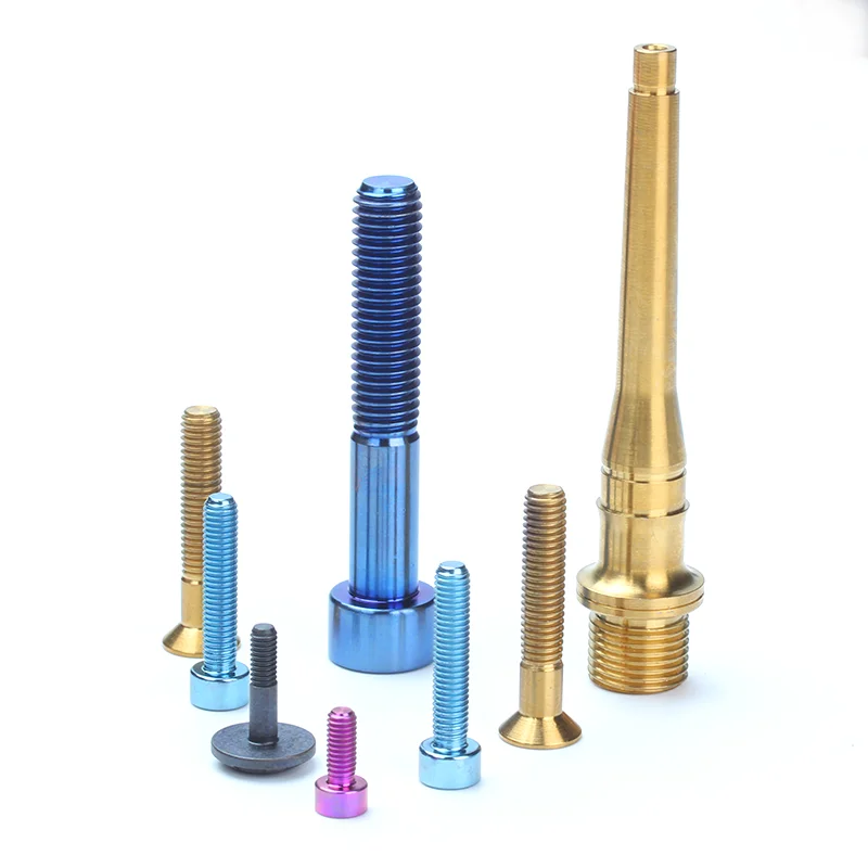 Titanium Alloy Bolts And Nuts Anodized Colored Hexagon Socket Head Cap Screws Allen Bolt Screws Titanium Bolts