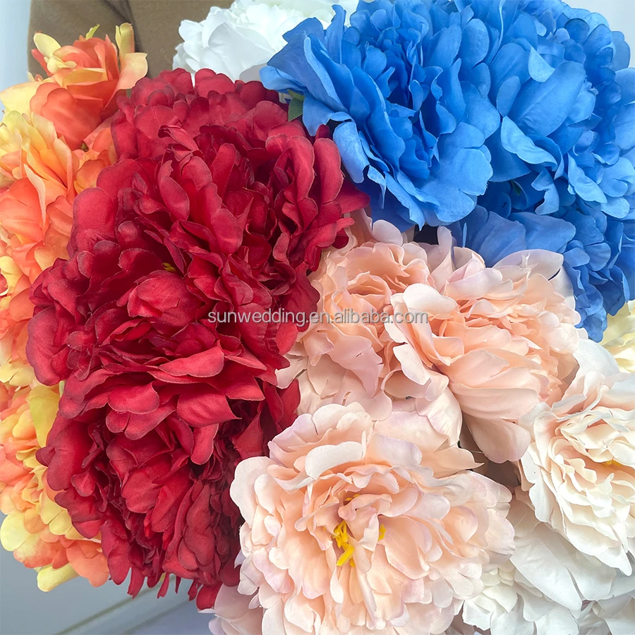 Sunwedding Artificial Silk Loose Flower Colorful Hydrangeas Flowers For Home Wedding Decorative