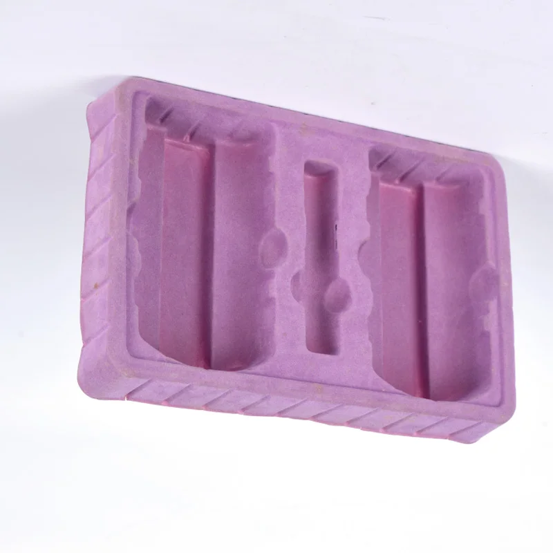Custom Blister Flock Tray box packaging insert Plastic Thermoformed Trays for gift set pack
