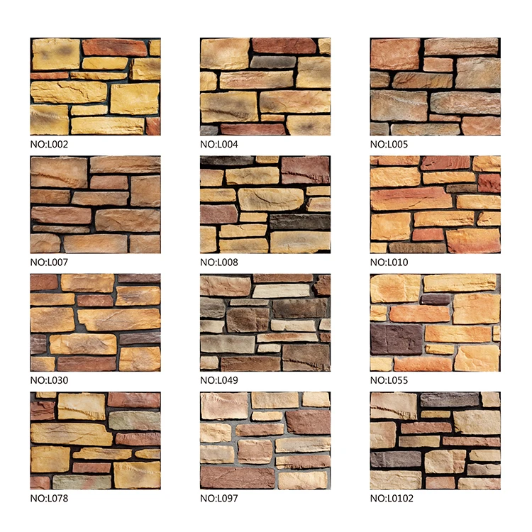 Faux stone panels exterior wall decorative artificial culture stone panel nature facing stone