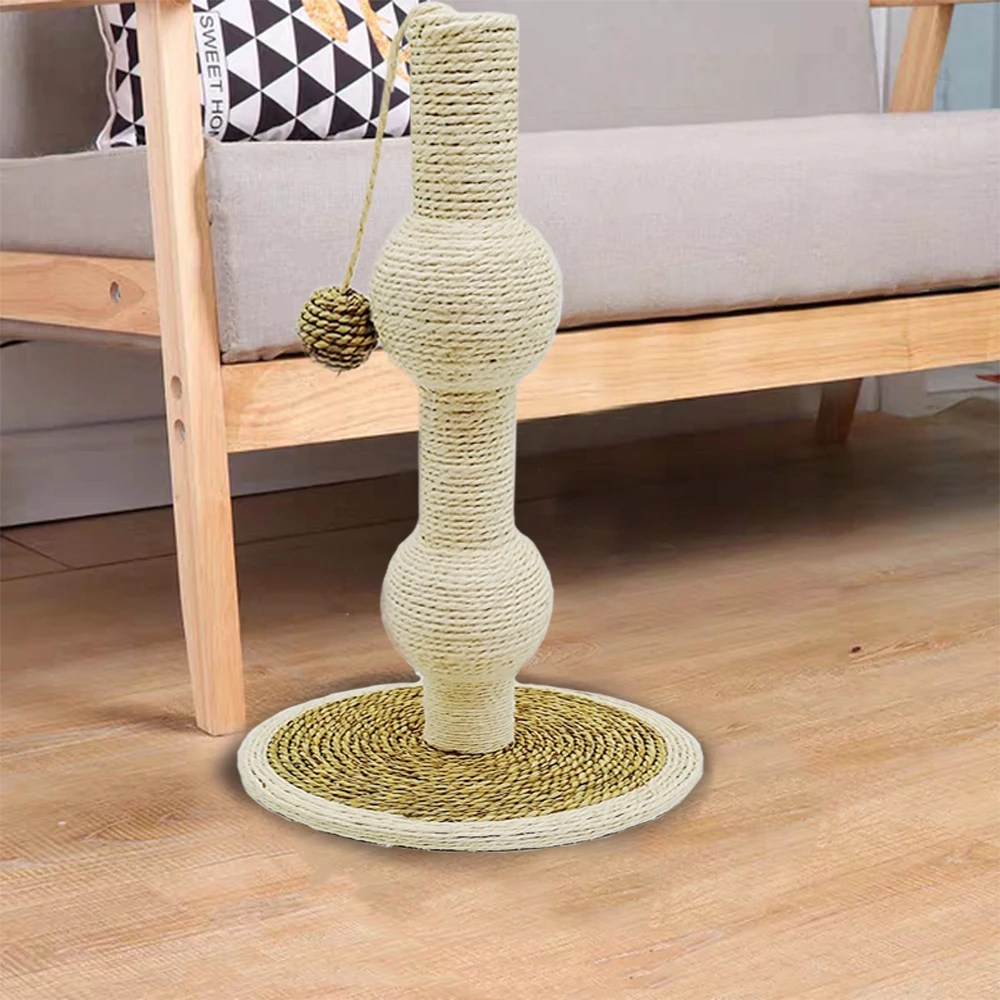 Cat Claw Scratching Sisal Post Tall for Kittens and Cats with toy ball