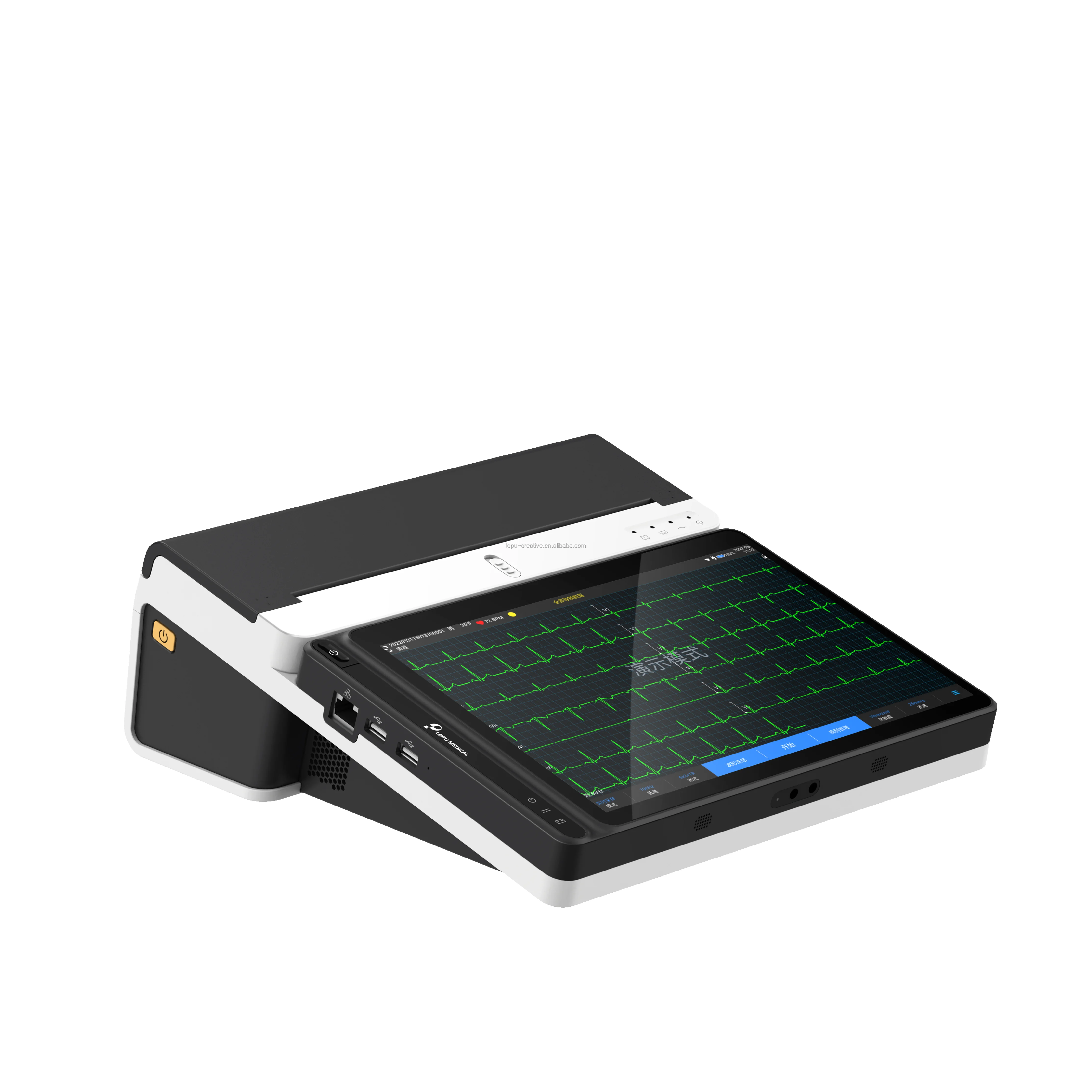 LEPU 6 12 Channel Portable Touch Screen ECG Machine Hospital Equipment for Medical Pathological Analysis