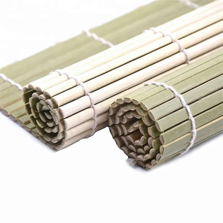 24cmand 27cm Green Bamboo Round rolling Sushi Mat Factory Supply High Quality Low Price Sushi Roll Bamboo Sushi Rolling Mat