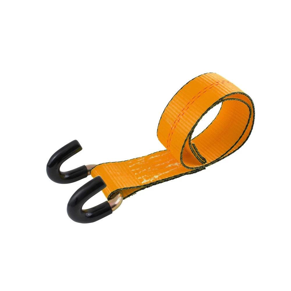 2 Inch Steering Wheel Lock Strap With Coated Claw Hooks For Wrecker Tow Truck