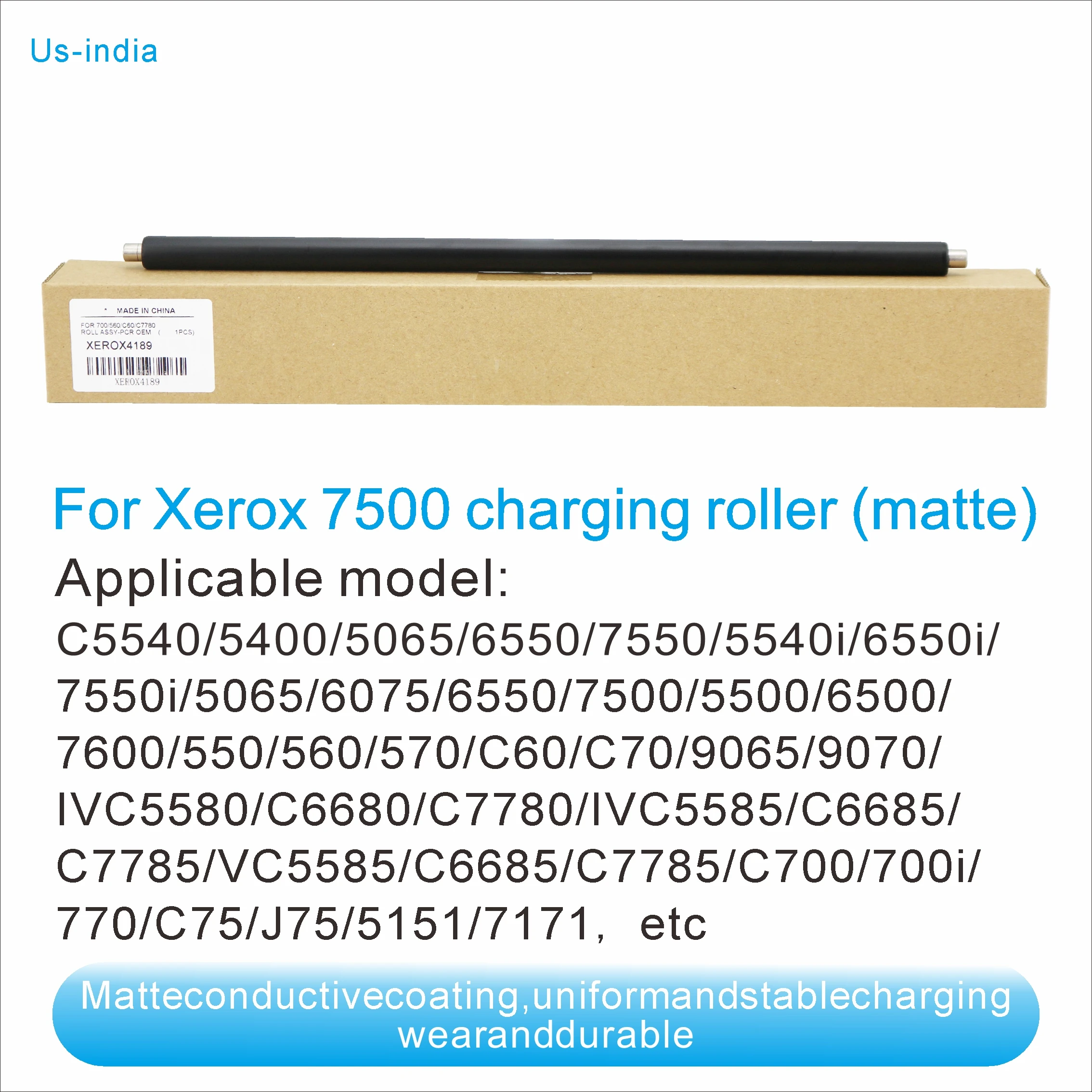 For Xerox DCC6550/5065/6500/7500/7550/5500/242/7600/240/250 PCR/ Primary Charge Roller Xerox7500ChargingRoller(Matte)
