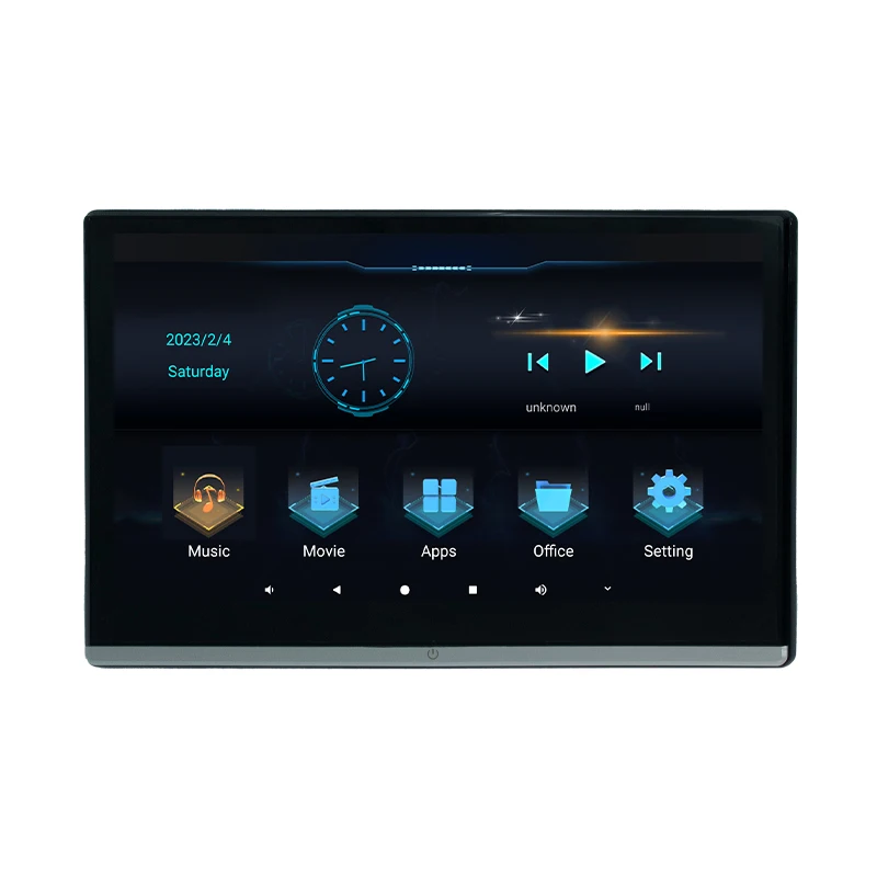 13.3 Inch Car Headrest Monitor Android IPS Touch Screen 1080P Automobile Rear Seat Video Player FM Bluetooth AirPlay HDMI