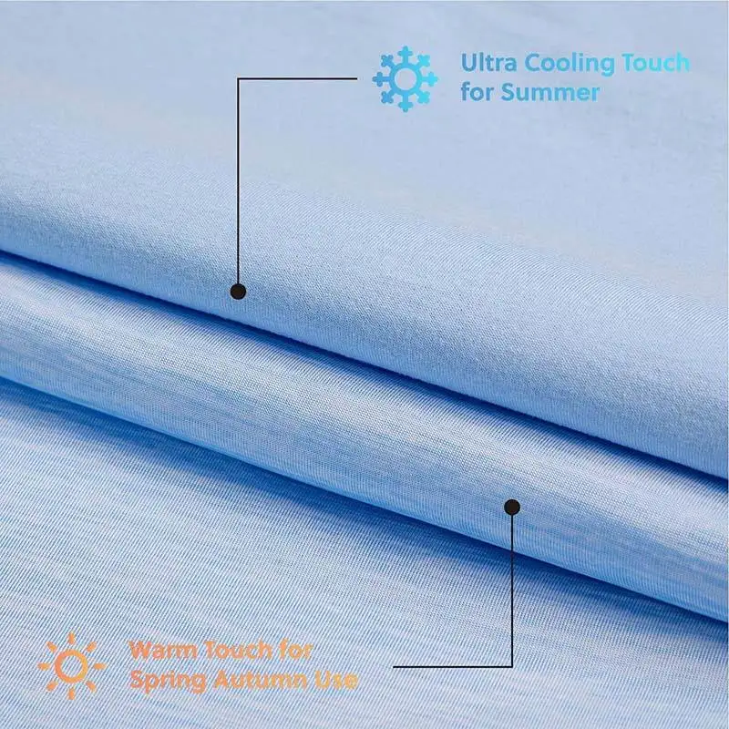 Nature Arc-Chill Double Sided Soft Summer Hill Hot Sleepers Night Sweats Cooling Fiber Blanket