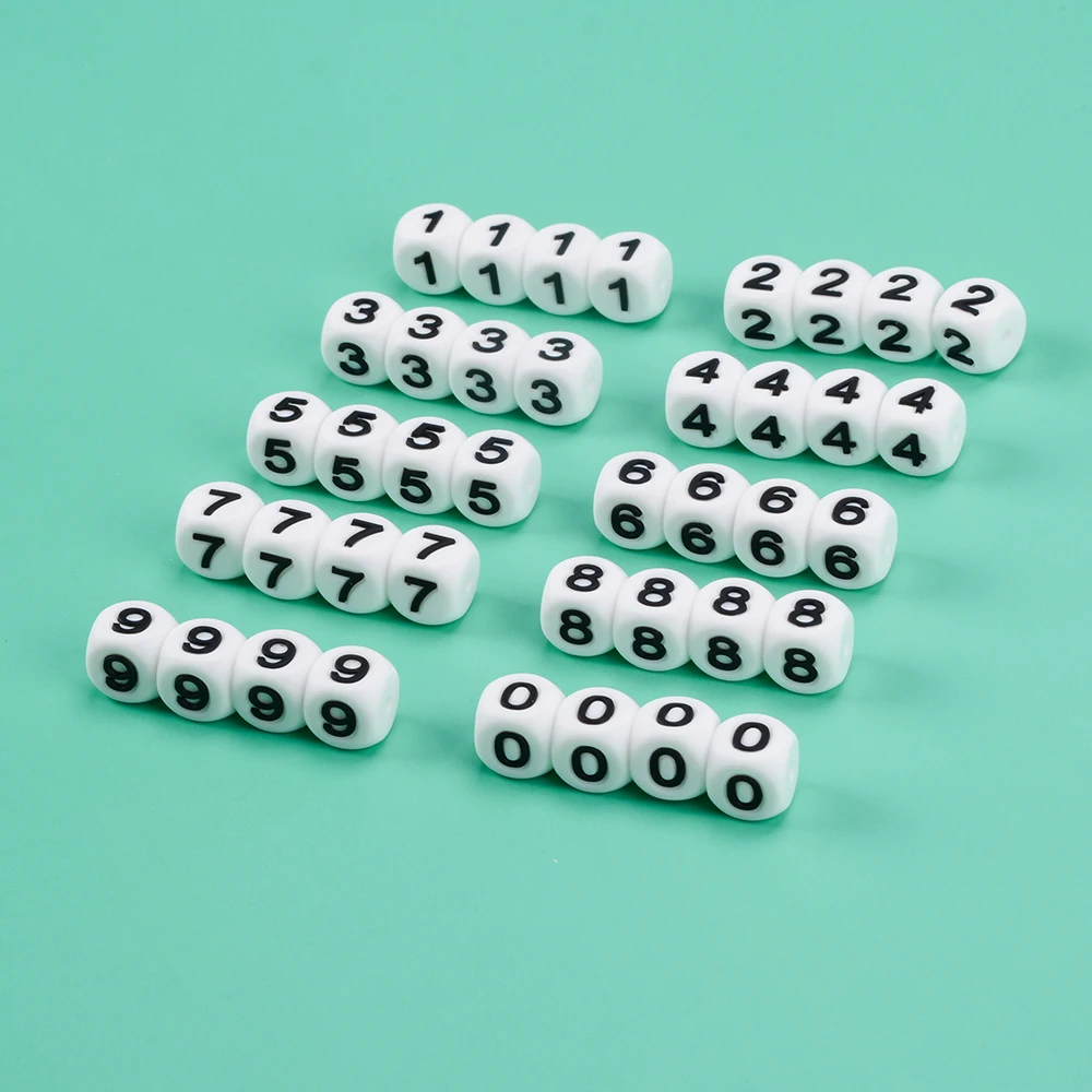 Low Moq Wholesale 12mm Square Silicone Star Heart Beads Soft Food Grade Silicone Baby Teething Beads for Pacifier Keychain