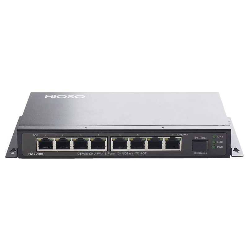 high quality reverse poe onu 8PON POE EPON ONU HA7208PH