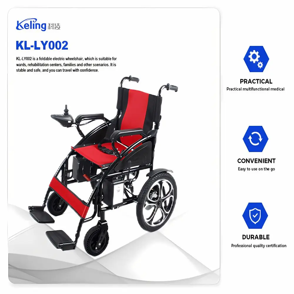 New Trending Lightweight Big Wheels Electric Wheelchair Disabled Motorized Folding Power Electric Wheelchair With Backrest