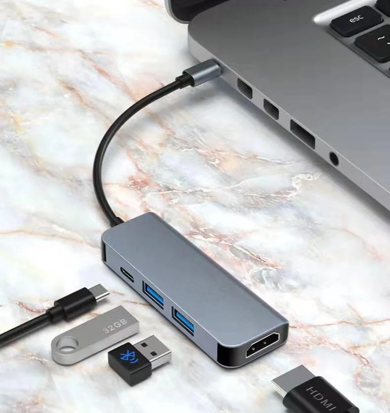 High quality multiple adapter 2.0 3.0 dock hdtv type-c all in one hubs 4k usb-c hub