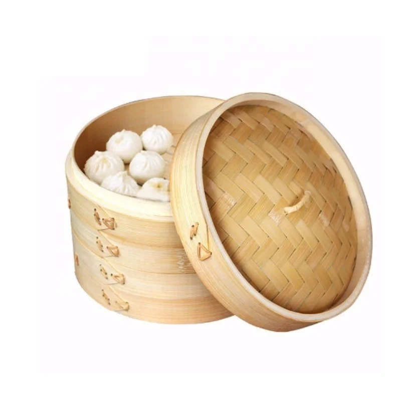 Популярная Экологически чистая оптовая продажа круглая бамбуковая Паровая корзина 10