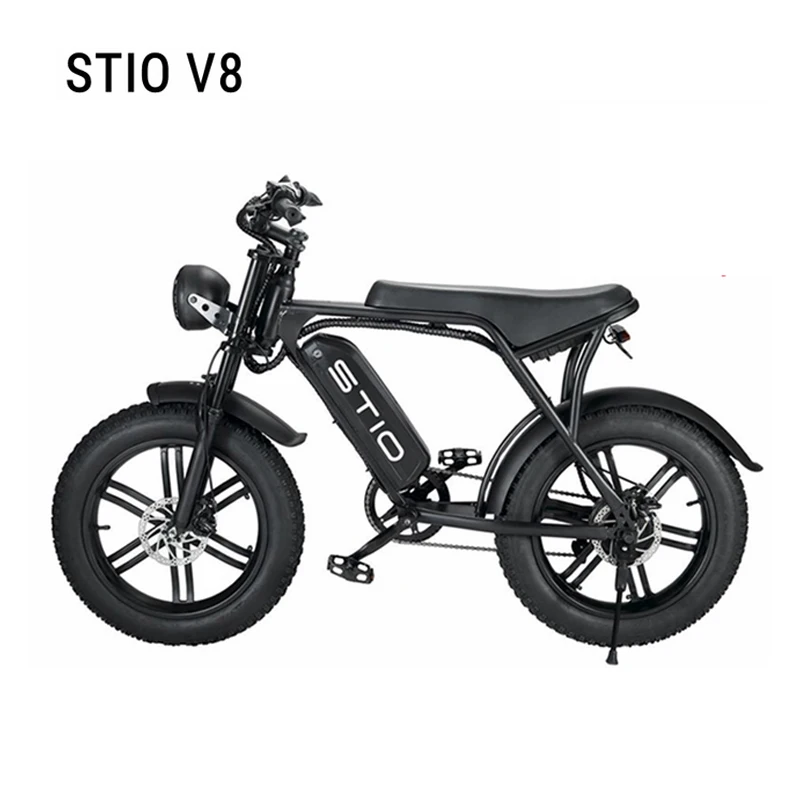 EU STIO V8 Электрический велосипед 48 В 15 А/ч 750 Вт мощность двигателя 45 км/ч Максимальная скорость 20 Дюймов 4 0 с толстыми шинами электрический нагрузкой 150 кг