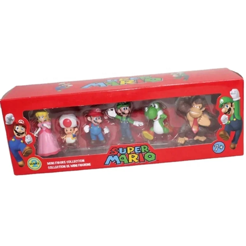 Лидер продаж 100287, игрушка HWA в виде супермарио 8 см, серия Марио, ПВХ игрушка в виде супермарио для детей, фигурка в подарок