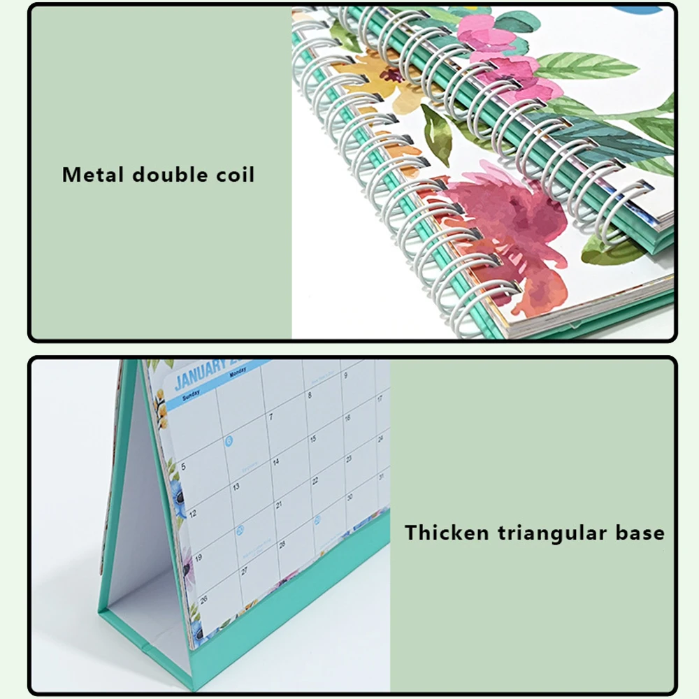 2025 Wholesale Custom New Design Creative Hardcover illustration Desk Calendar Simple Desktop Decoration Calendars