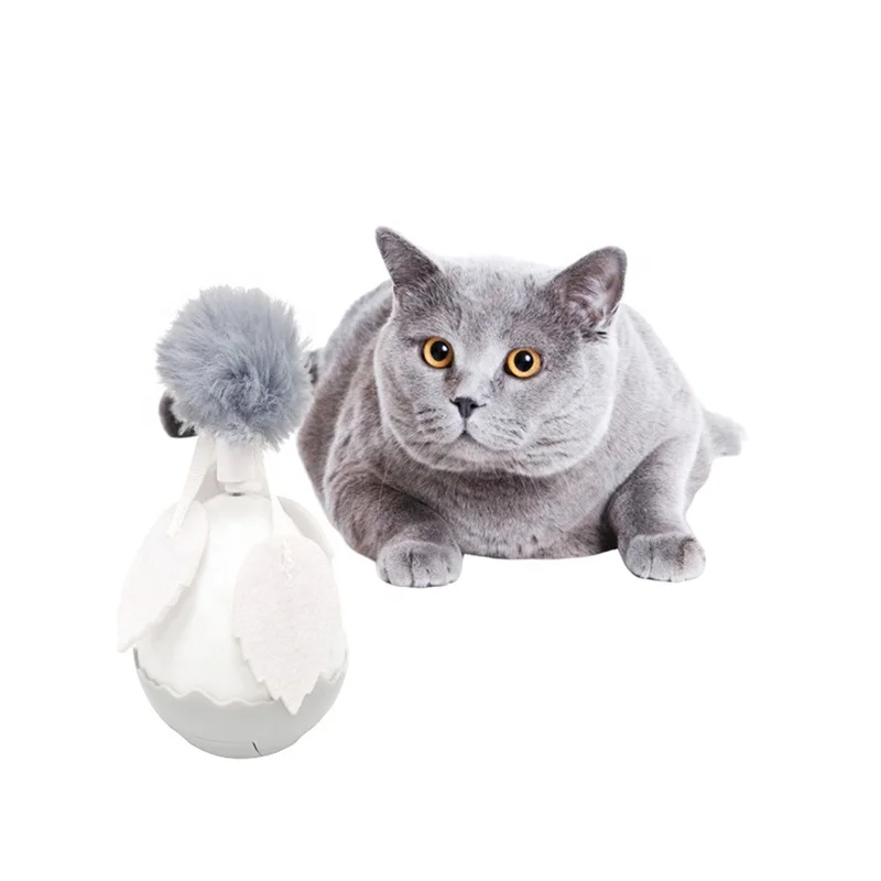 Replaceable Head Relieve Boredom Playing Feather Motion Rotating Ball Electric Cat Pet