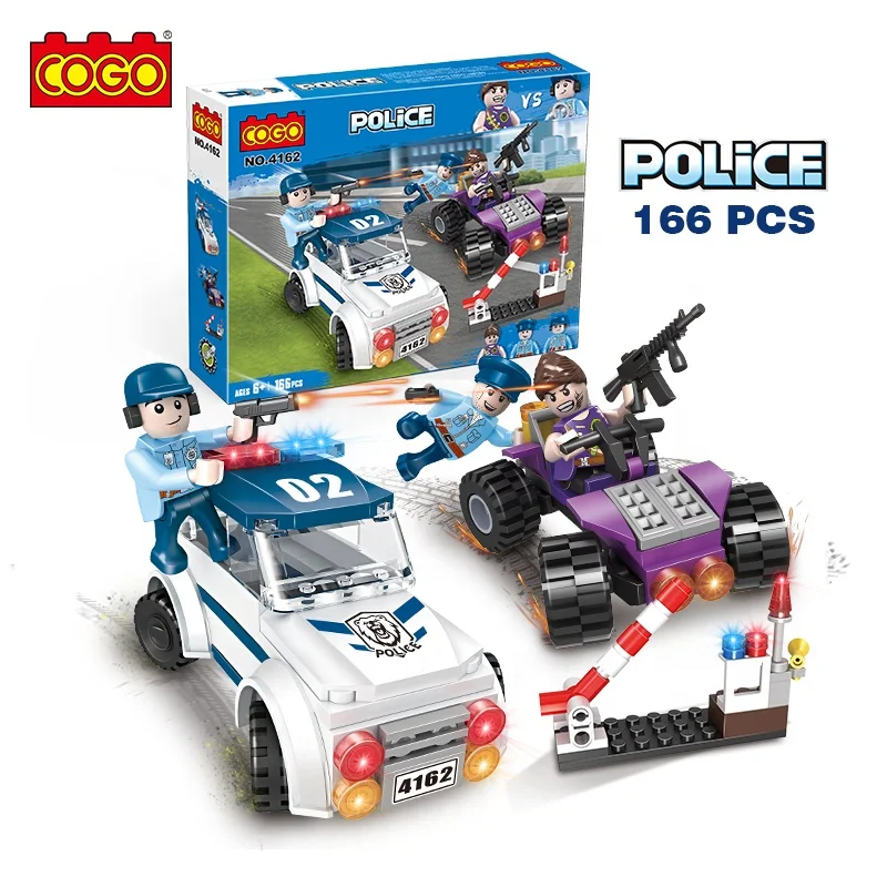 COGO Police 166 PCS 3D Hunting Series SWAT Team Block Assemble Building Block Toys