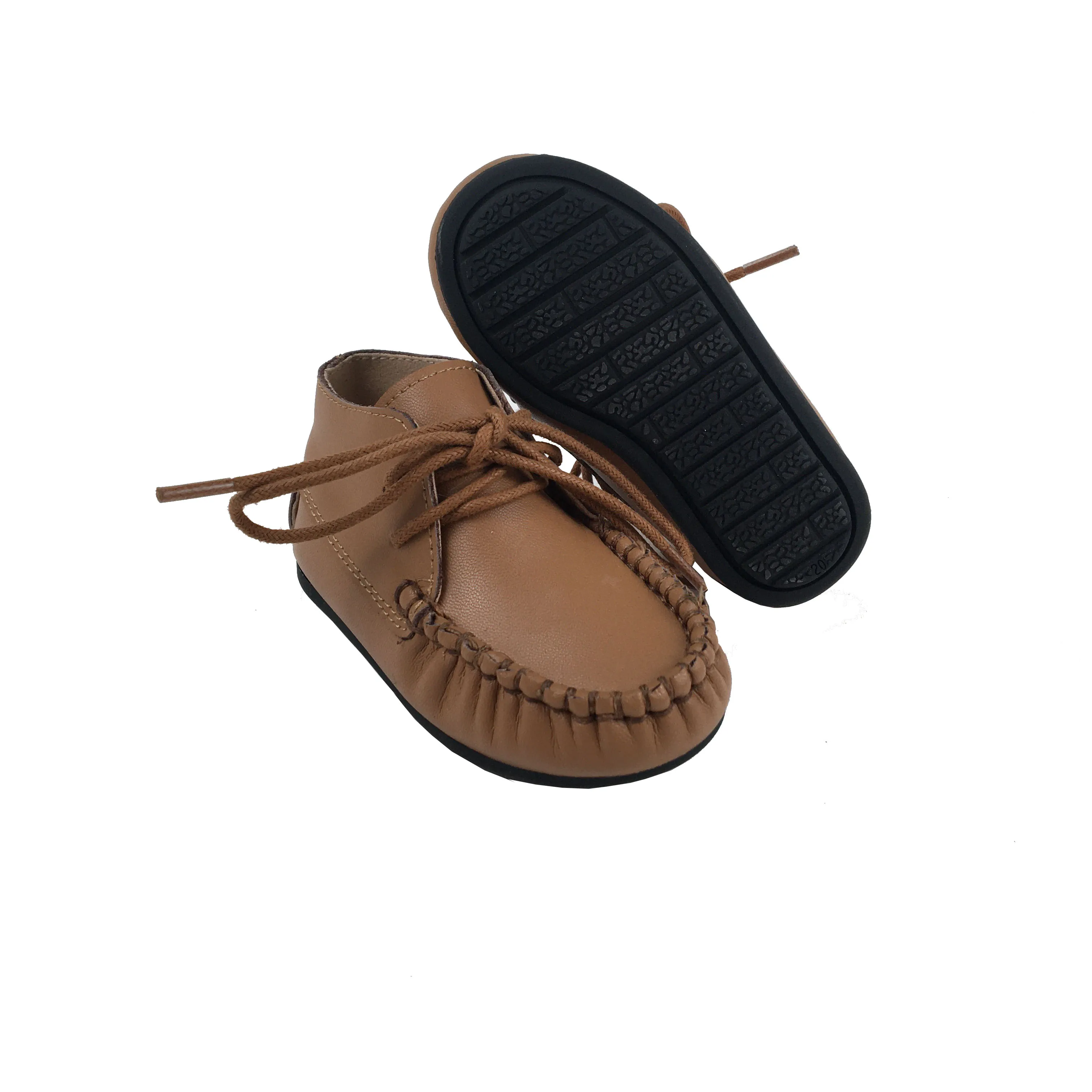 2022 New Arrival High-end Leather  Baby Casual Shoes Cow leather Lace-up Baby Girls and Boys Moccasin Shoes Baby