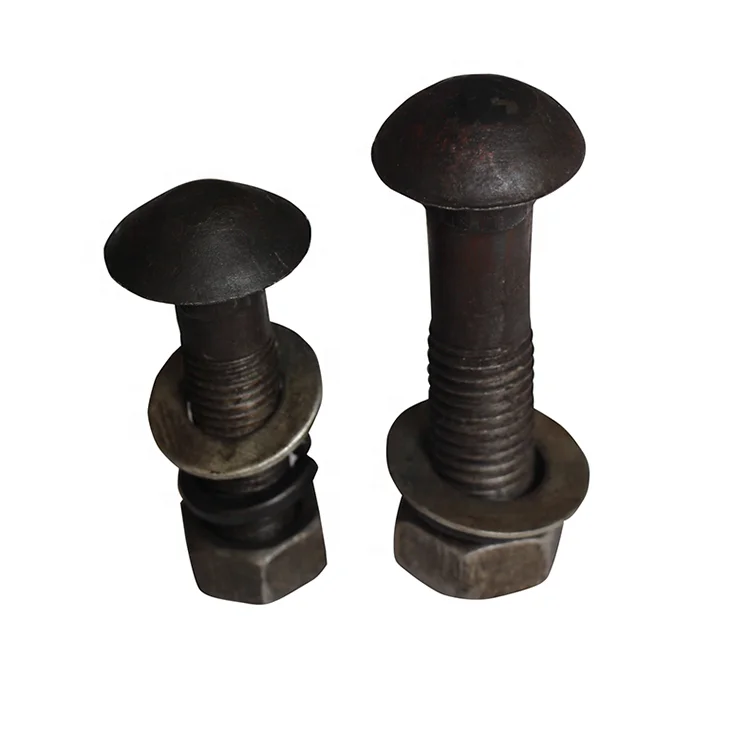 high quality HDG railway fastener rail track bolt with nut fish bolt/Railway Rail Fishtail Bolt For Joint Bar Grade 8.8