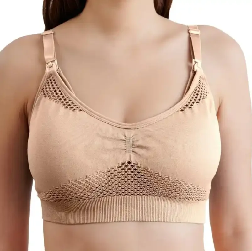 Service OEM convertible straps wire free seamless Embroidery nursing bra Bmama Comfort Hands-Free Pumping and Nursing Sport Bra