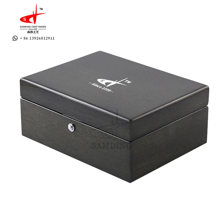 SAMDING VIP box packaging luxury customized whisky storage wooden boxes for wine glasses