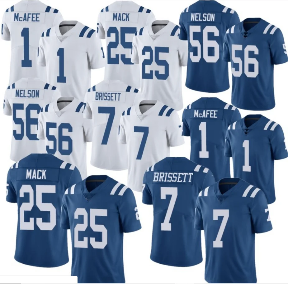 Custom Wholesale Sublimated High density white and blue American football jersey