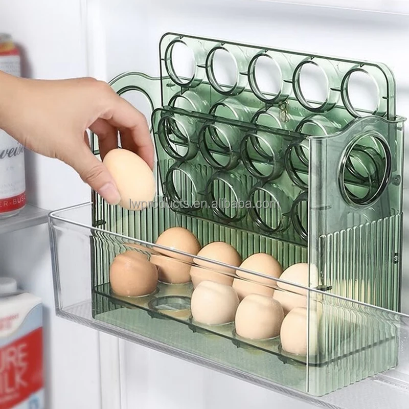Пластиковый складной контейнер для холодильника свежих яиц ящик хранения