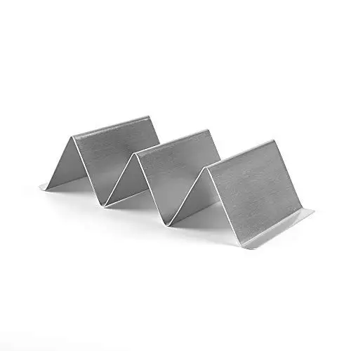 Competitive Price Sliver Taco Stand Rack Tray Metal Stainless Steel Taco Holder